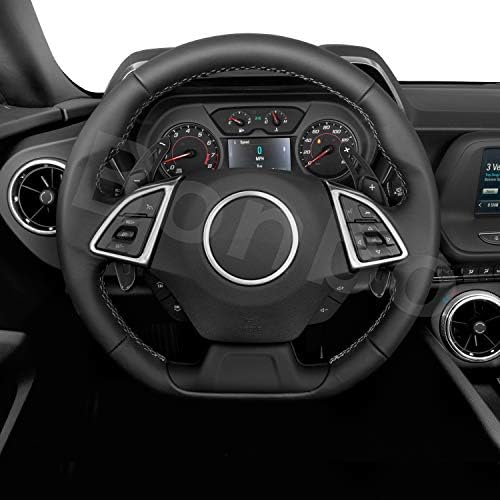 Crni aluminijumski upravljač veslo Shifter Proširenje poklopca Unutrašnja oprema za Chevrolet Camaro -2021, 2014-2019 Chevrolet Corvette C7