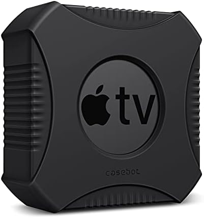 Fintie zaštitna futrola za Apple TV 4K / Apple TV HD - lagani klizač Sklopni silikonski poklopac za jabuku 4K 2021 / Apple TV HD 4th TV TV, crna