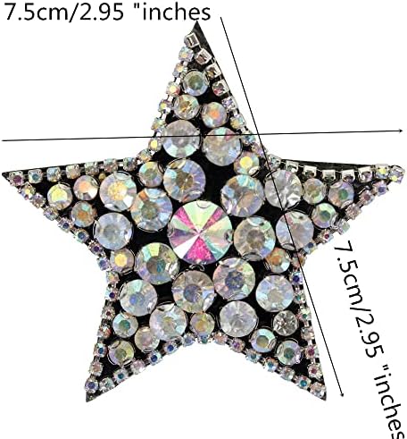 Ručno rađeni zvjezdani perli kristalni kameni zakrpe za odjeću DIY RHININESTONE SE ŠI SE NA EMPIKSI BADGE 3CES TH22322X