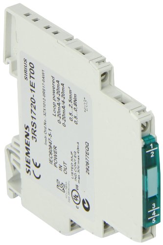 Siemens 3rs17 20-1et00 pojedinačni Interace Konverter, pasivni, vijčani terminali, 6.2 mm Širina, 1 kanal, 0/4-20mA ulaz, 0/4-20mA Izlaz, 2-smjerna električna izolacija