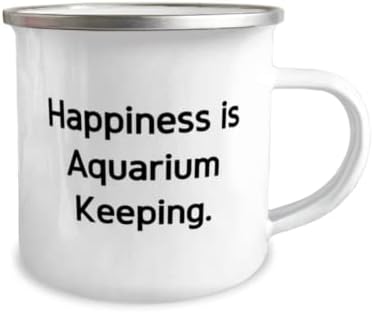 Sreća je čuvanje akvarijuma. 12oz šolja za kamper, poklon za čuvanje akvarija, jedinstven za prijatelje