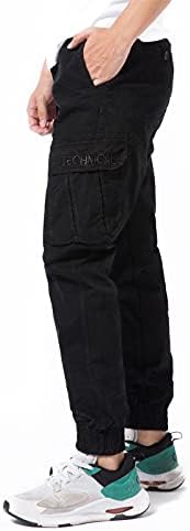 DGWZ muškarci elastične struke teretni pantalone sa džepom Stretch Pamuk Camo Jogger Hlače za muškarce