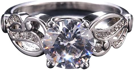 Tanke trake prstenovi za žene kreativni šupljini rezbareni set cirkon prsten za žene kreativni šuplji isklesani prongni set cirkonskih prstena