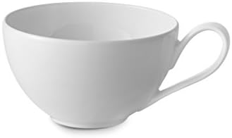 Nambe Skye COLLECU TEACUP i tanjur set | Porculanski čaj za latte, kapućino, kaffé mocha i čaj | Poklon set za čaj | Espresso šalica za kafu | 8-unca