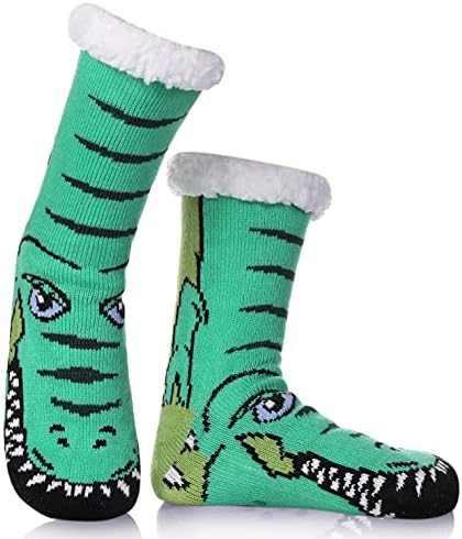 Muške čarape za papuče životinjske Fuzzy neklizajuće paperjaste zimske tople meke guste flis obložene termo