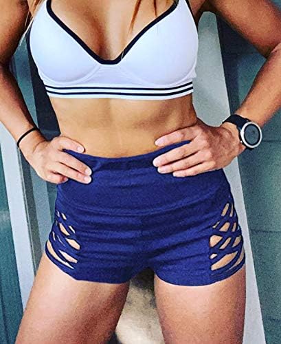 Aurgelmir ženska vježba joga kratke hlače visoko struk Tummy Control Criss Cross atletski sportski plijen