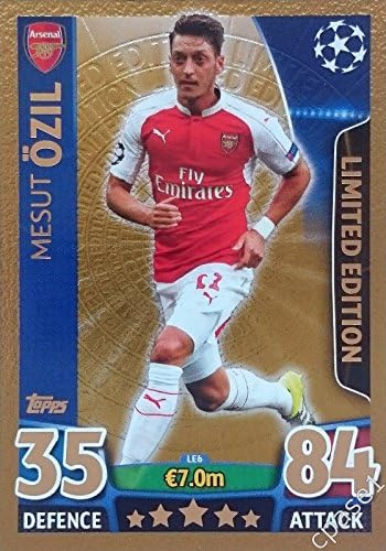 Liga prvaka Attax Topps 15/16 Mesut Ozil Gold Limited Edition 2015/ Trgovačka kartica