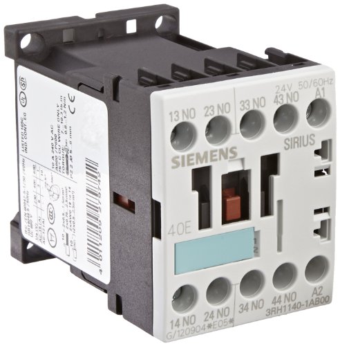 Siemens 3RH11 40-1AB00 Kontrolni relej, veličina S00, 35 mm Standardna montažna šina, AC operacija, vijčani