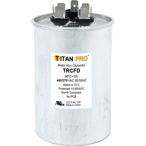 TRCFD405-OEM nadograđena zamjena za titan Pro Motor Run kondenzator 40+5 MFD Uf 370/440 Volt okrugli