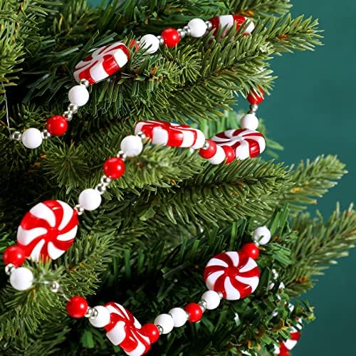 Nosiny 721 kom Peppermint vijenac Božićni bombonski vijenac od paprike bomboni bombon za Xmas Diy Crafts Početna Božićna dekoracija stabla, klasični stil
