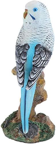 Taotenish papagajsko statua Realističke figurice papagaja skulpture na otvorenom vrtna ormara DIY zanata, božićni rođendanski pokloni - plavi
