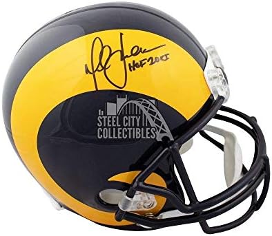 Marshall Faulk HOF sa autogramom St Louis Rams fudbalska kaciga pune veličine-JSA COA-NFL kacige sa autogramom