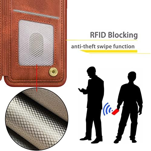 SUANPOT【RFID Blokiranje za novčanik Samsung Galaxy A10e sa držačem kreditne kartice,Flip Book PU kožna futrola