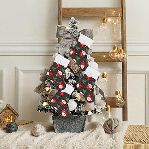 JSTEL Xmas Santa Claus Božićni viseći čarape 6 Pakovanje Mali Xmas Holiday Hanging Hangengs za Xmas Tree