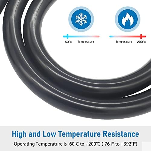 Focmkeas silikonska cijev 0,47 x 0,71 (12x18mm) 3,28FT Dužina fleksibilna crna cijev, silikonska gumena cijev za cijev za creva za prenos pumpe za prijenos pumpe