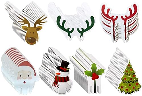 Božić dekoracije, 10kom Božić vino staklo dekoracije Kup kartice pehar markera Tabela dekoracija za Home