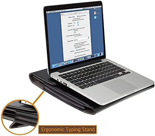 Bronel Crna kožna futrola - Kompatibilan je s Thomson 17.3 inčnim laptopom