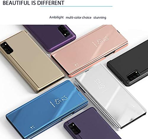 ISADENSER Galaxy S9 Plus Case Luxury Clear View Flip Plating ogledalo Šminka za žene Glitter tanka lagana