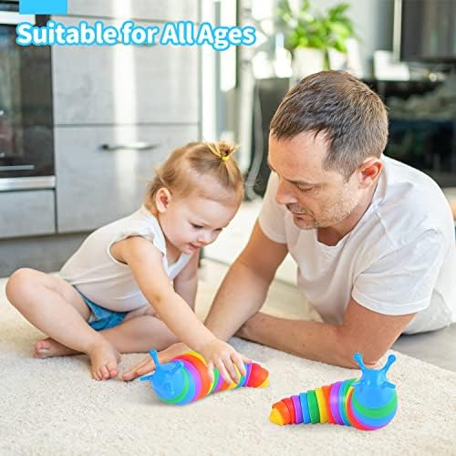 FIDGET SLUG igračka, senzorna igračaka za autističnu djecu, fleksibilne artikulirajuće duge ružne igračke,