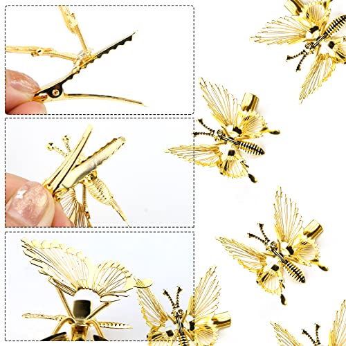 WYOMER 15 paket Metal 3D Butterfly hair Clips Butterfly Hair Barrettes Butterfly Hair Styling Accessories