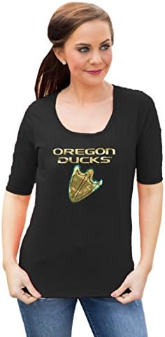 NCAA Oregon patke ženski pola rukava sa logotipom, velikim, crnim