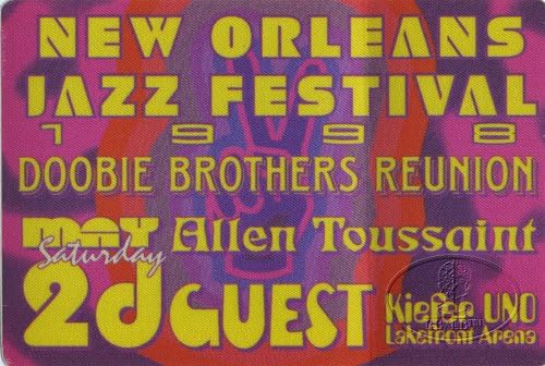 Doobie Brothers 1998 Backstage Pass New Orleans Jazz Allen Toussaint