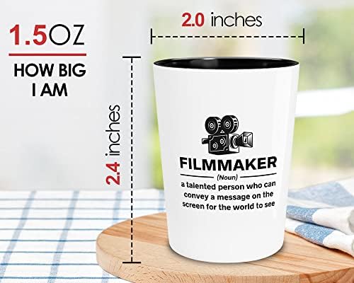 Filmmaker Shot Glass 1.5 oz - za svijet vidjeti-klasični filmski pokloni filmski režiser oprema filmski