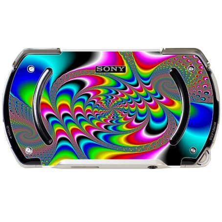 Psihodelic Swirl uzorak Rainbow Vinil naljepnica naljepnica Koža Debbie-ove dizajne za PSP Go