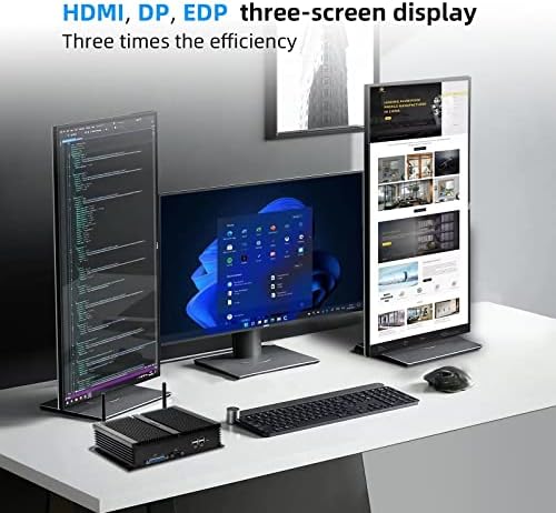 Mini Desktop računar, Core i7-8550U, 32GB DDR4 RAM 1TB SSD, 4K@60Hz Trostruki ekran HDMI, DP, EDP, Dual
