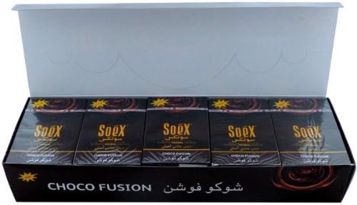 Choco Fusion Flavor Soex Hookah Shisha Autentična biljna melasa Potpuna zapečaćena kutija 10 paketa x 50g