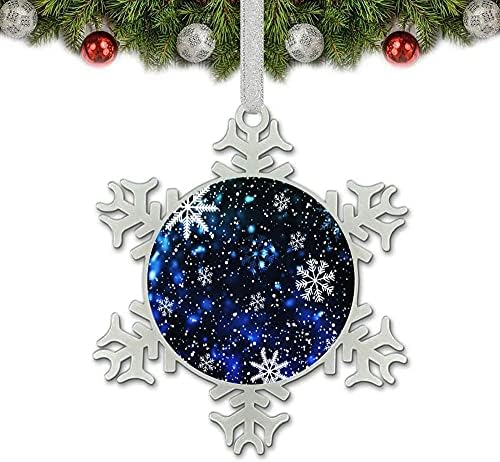 Božićni ukrasi, ornament snježne pahulje, viseći zadržavanje, metalni božićni ukrasi dekor stabla