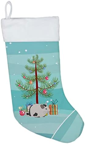 Caroline's blaga CK4435CS Mosaic Chinchilla Merry Božićne božićne čarape, Kamin Viseći čarape Božićna sezona