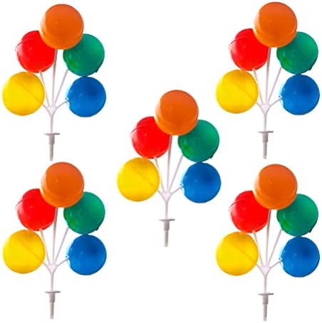 Abaodam 5pcs Obojeni plastični balonski balon dekor smiješan torta Topper Dekorativni izbor kolača