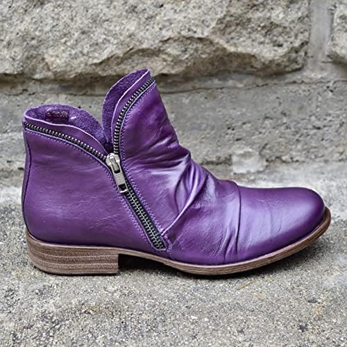 Boots potpetice za žene čizme čizme čizme su složene kratke potpetice čizme kože Fahsion ženske čizme ženske