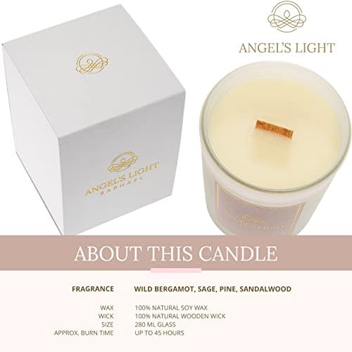 Angel's Light Raphael - luksuzna mirisna svijeća. Izlječenje energije, radost života. Elegantni dizajn.
