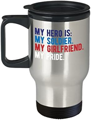 Ponosni armijski dečko poklon djevojka vojnik junaka vojna tumbler američka zastava za kavu putnicu 14oz