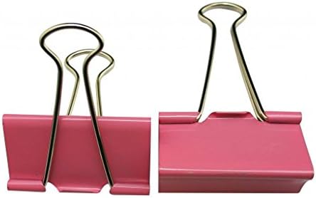Ailisi Binder klipovi 1,3 inčni širine i 0,8 inčni kapacitet u boji ružičasti paket od 10