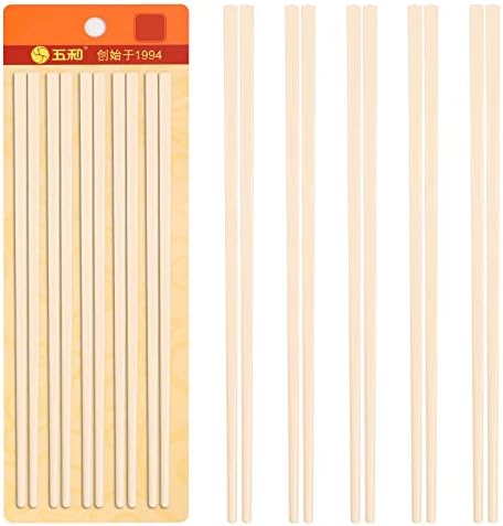 5 paira za višekratnu perilica za višestruku posudu za neplaćuje sef, kineski japanski štapići poklon set