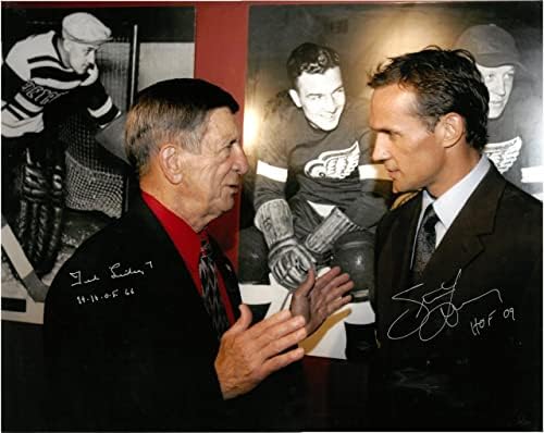 Ted Lindsay i Steve Yzerman autografirano 16x20 fotografija sa natpisima HOF - autogramirane NHL fotografije
