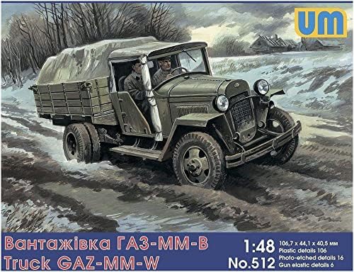 Unifodel Uuu48512 1/48 Sovjetska armija GAZ-MM-W 1.5 t vojni kamion sa 4 točka tipa plastični Model