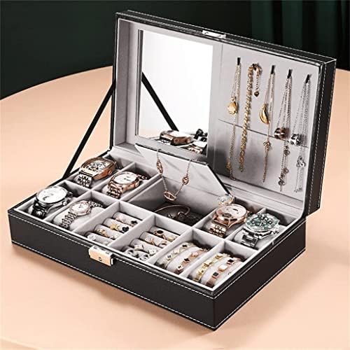 Kutija za odlaganje nakita Kožni nosač za zaključavanje sa zaštetom na nakit za pohranu prstena