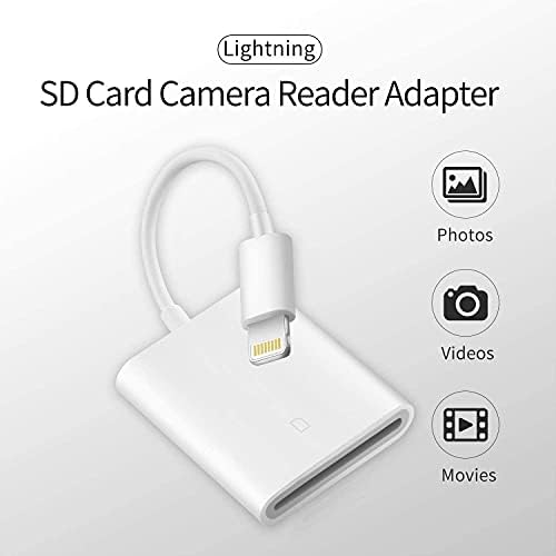 Čitač kamera za munje na SD kartice za iPhone iPad【Apple MFi Certified】čitač memorijskih kartica čitač memorijskih