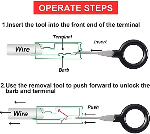 18kom Set Pin ejektor Wire Kit Extractor konektor za uklanjanje Auto terminala Cg0