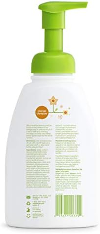 Babyganics Baby šampon + bočica pumpe za pranje tijela, cvijet narandže, nealergijski i bez suza, 16 Fl