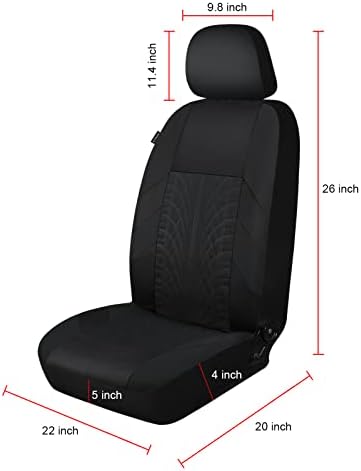 Akauto crna auto sedište pokriva se kompletni set, prednje prekrivače sjedala i podijeljeni poklopci sjedala