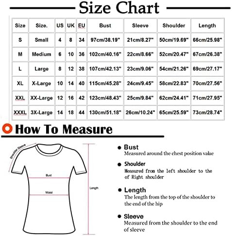 Plus size Tops for Women Printed Summer T Shirt Button okrugli vrat kratki rukav T-Shirt pulover Casual