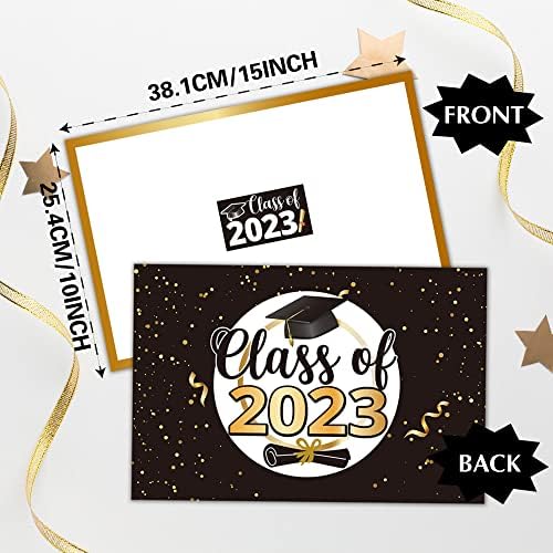 Diplomska Knjiga gostiju alternativa-klasa 2023 dekoracije za diplomiranje - crna & amp; Zlatna tabla za