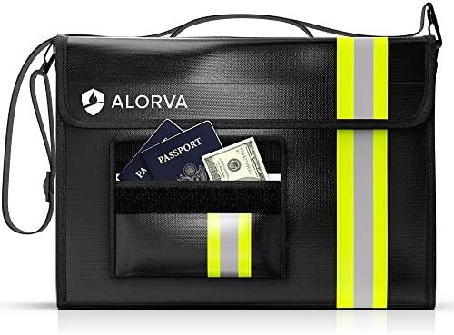 ALORVA Vatrootporna i vodootporna torba za dokumente-17 x 12 x 5 sa zaštitom za novčanik-Reflektirajuća