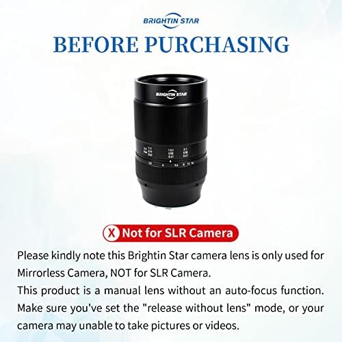 Brightin Star 60mm F2. 8 2x makro ručno fokusirano sočivo za Nikon Z-Mount kamere bez ogledala, APS-C MF
