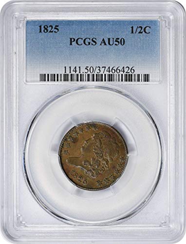 1825 Pol cent, AU50, PCGS